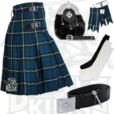 Battle Of Kilts Men’s Tartan Kilt Outfit – 7-Piece Scottish Set with Premium Accessories